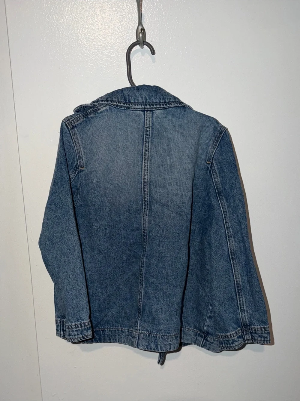 H&M Girls' Blue Denim Double-Breasted Jean Jacket Size 6X